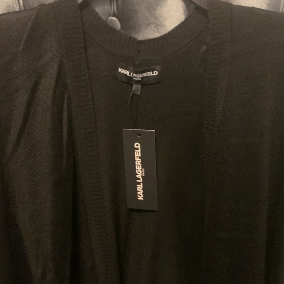 KARLLAGERFELD LADIES SHAWL ONE SIZE BLACK - Picture 2 of 7